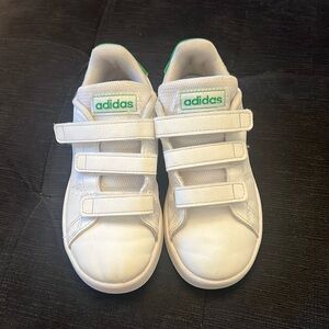 Adidas Velcro Tennis Shoe Sneakers White 11.5 Little Kid